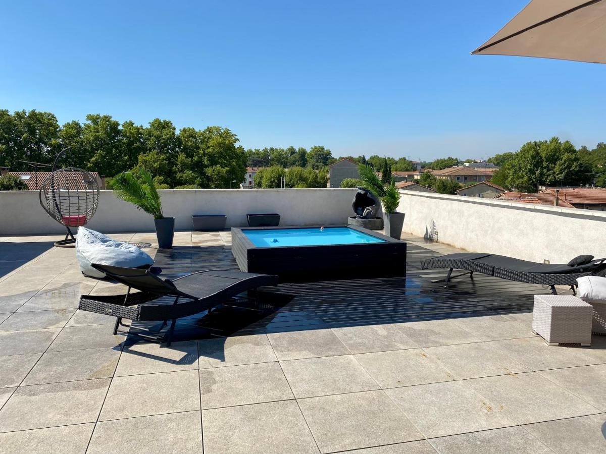 Appartement Rooftop Avec Piscine Avignon Kültér fotó
